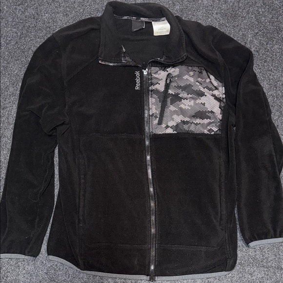 Reebok Other - Reebok Black Jacket with Gray Camo Detail